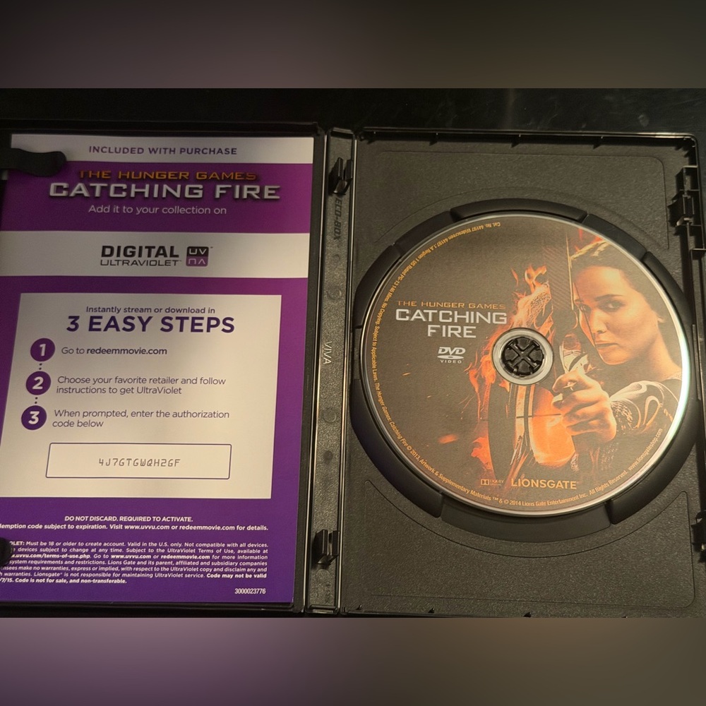 Catching Fire DVD - Picture 3 of 3